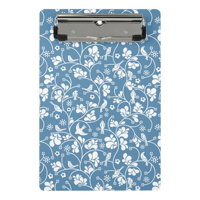 pattern with birds and plants ornament mini clipboard (Front)