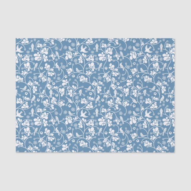 pattern with birds and plants ornament tissue paper (Front)