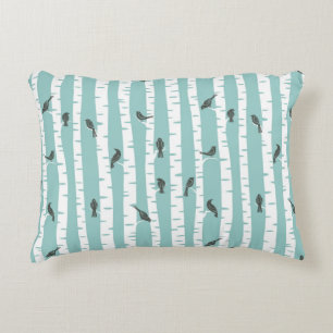 Pattern with birds and trees decorative cushion