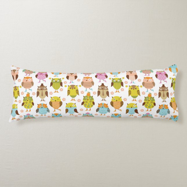 pattern with birds body cushion (Front)