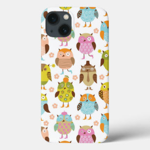 pattern with birds iPhone 13 case