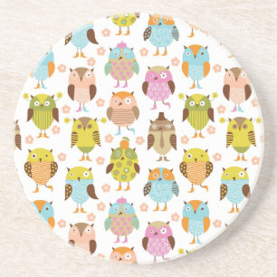 pattern with birds coaster