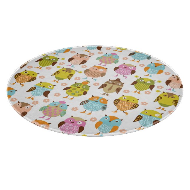 pattern with birds cutting board (Corner)