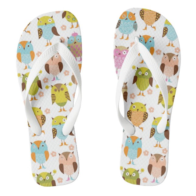 pattern with birds thongs (Footbed)