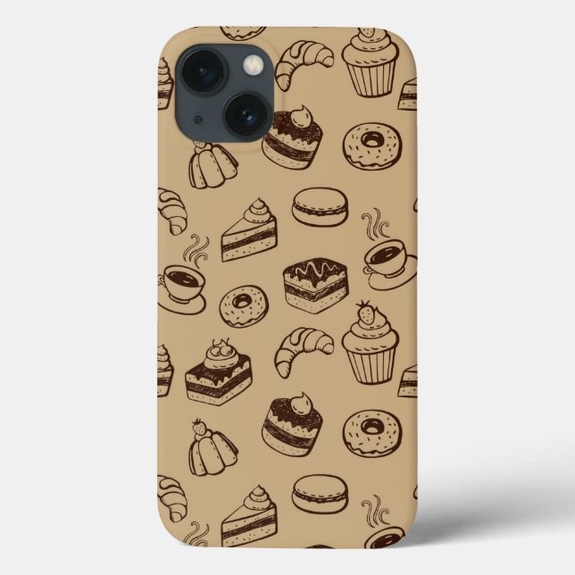 Pattern With Cakes, Desserts And Bakery Case-Mate iPhone Case (Back)