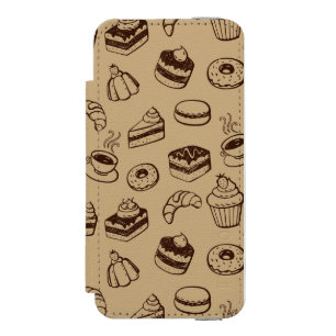 Pattern With Cakes, Desserts And Bakery Incipio Watson™ iPhone 5 Wallet Case