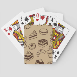 Pattern With Cakes, Desserts And Bakery Playing Cards