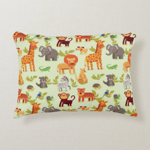Pattern With Cartoon Animals Decorative Cushion