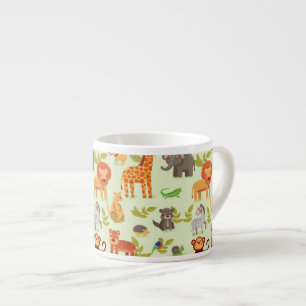 Pattern With Cartoon Animals Espresso Cup