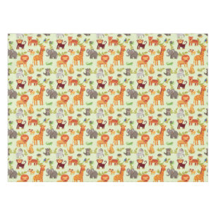 Pattern With Cartoon Animals Tablecloth