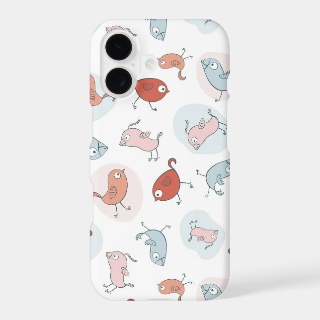 pattern with cartoon birds (Back)