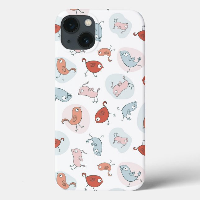 pattern with cartoon birds Case-Mate iPhone case (Back)