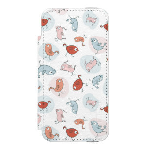 pattern with cartoon birds incipio watson™ iPhone 5 wallet case