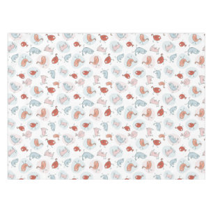 pattern with cartoon birds tablecloth