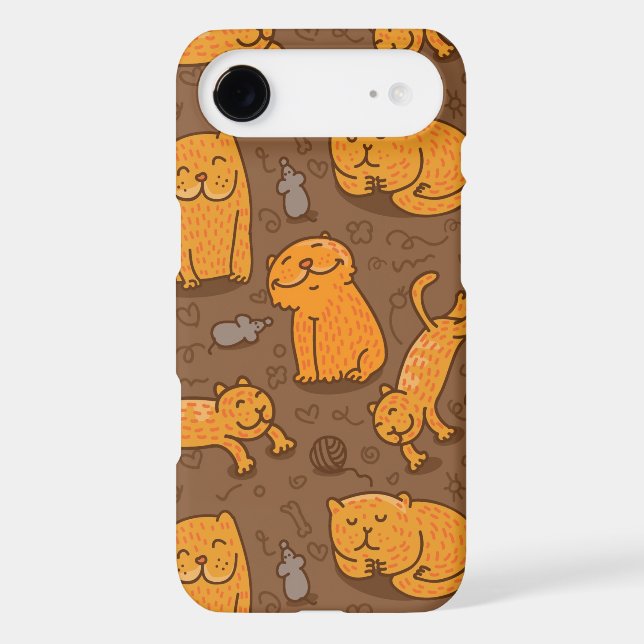 Pattern With Cats Case-Mate iPhone Case (Back)