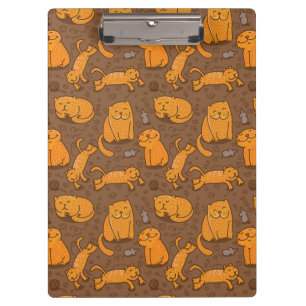 Pattern With Cats Clipboard