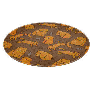 Pattern With Cats Cutting Board