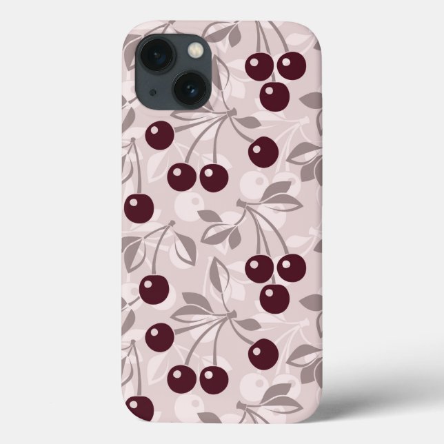 Pattern with Cherries 2 Case-Mate iPhone Case (Back)