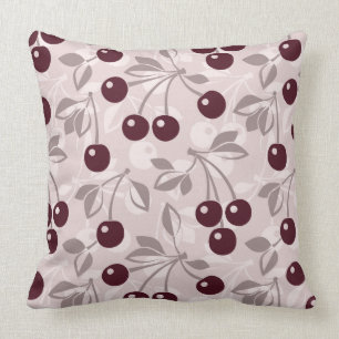 Pattern with Cherries 2 Cushion