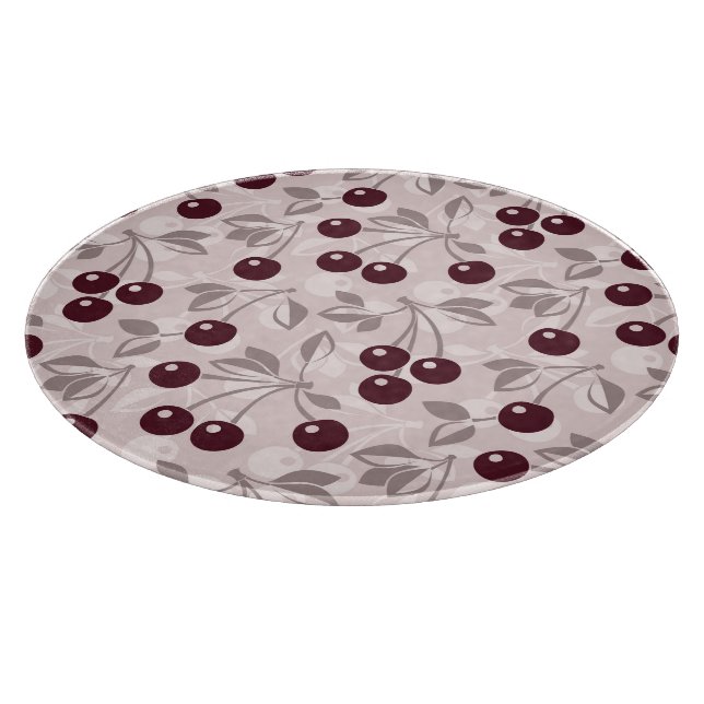 Pattern with Cherries 2 Cutting Board (Corner)