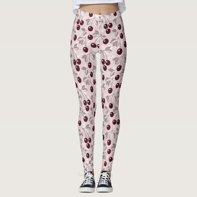 Pattern with Cherries 2 Leggings (Front)