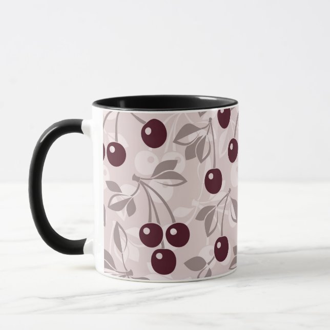 Pattern with Cherries 2 Mug (Left)