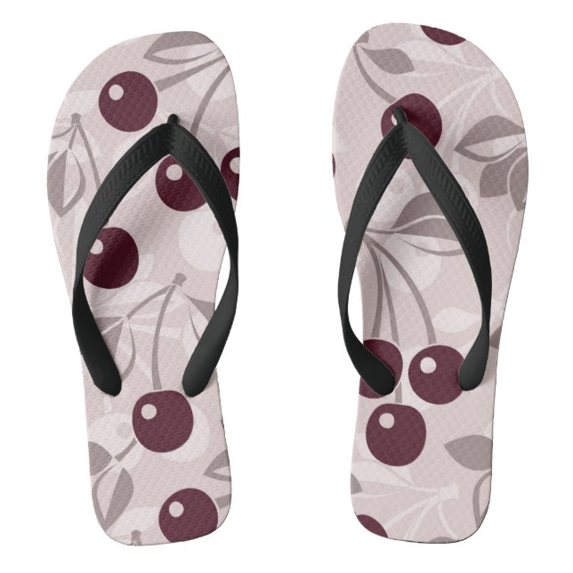 Pattern with Cherries 2 Thongs (Footbed)