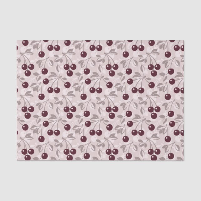 Pattern with Cherries 2 Tissue Paper (Front)