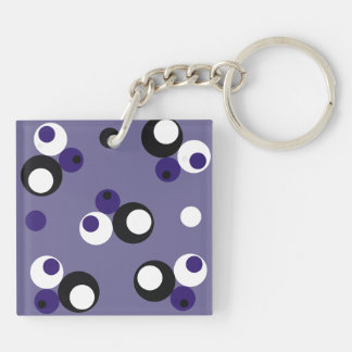 Pattern with Circles inside Circles Key Ring