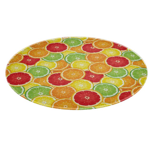 Pattern with citrus fruits cutting board (Corner)