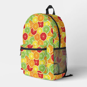 Pattern with citrus fruits printed backpack