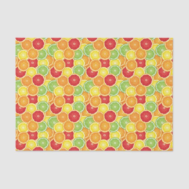 Pattern with citrus fruits tissue paper (Front)