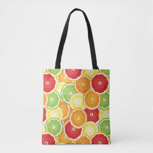 Pattern with citrus fruits tote bag
