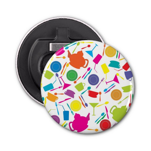 Pattern With Coloured Kitchen Stuff Bottle Opener (Front)