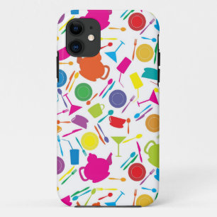 Pattern With Coloured Kitchen Stuff iPhone 11 Case