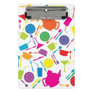 Pattern With Coloured Kitchen Stuff Mini Clipboard