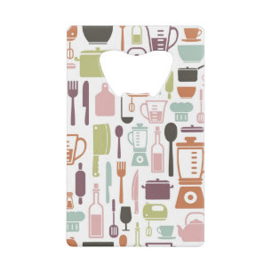 Pattern with colourful cooking icons