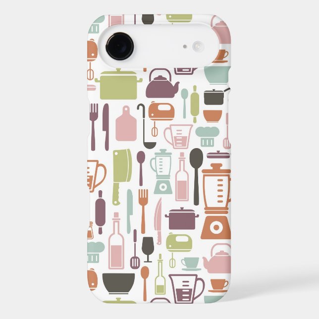 Pattern with colourful cooking icons Case-Mate iPhone case (Back)