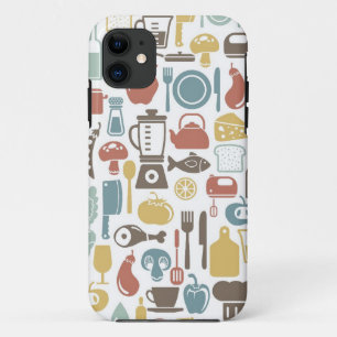 Pattern with cooking icons iPhone 11 case