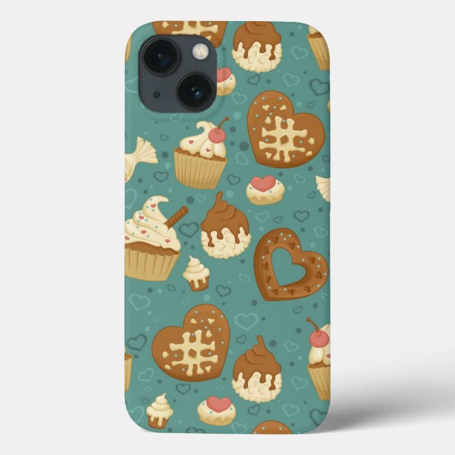 Pattern with cupcakes and candies Case-Mate iPhone case (Back)