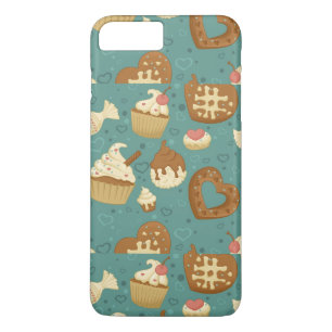 Pattern with cupcakes and candies iPhone 8 plus/7 plus case