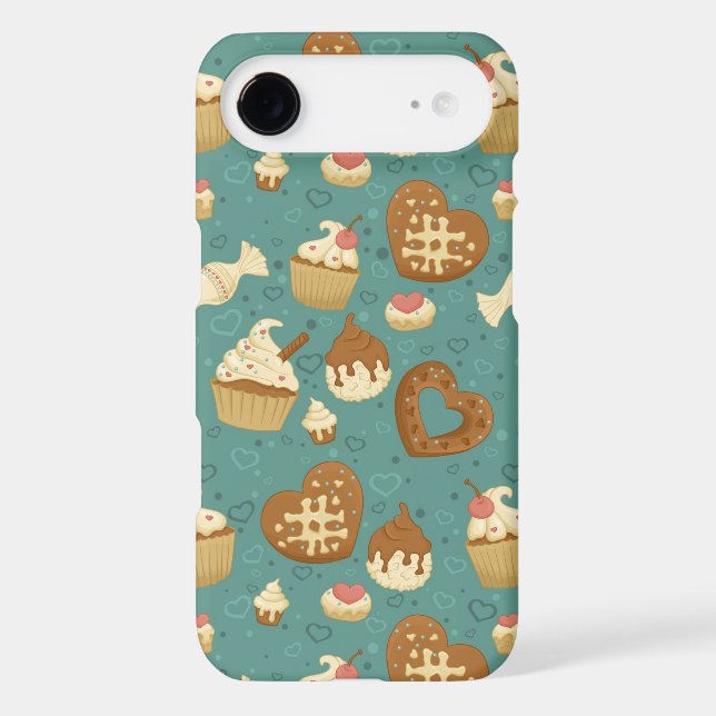 Pattern with cupcakes and candies Case-Mate iPhone case (Back)