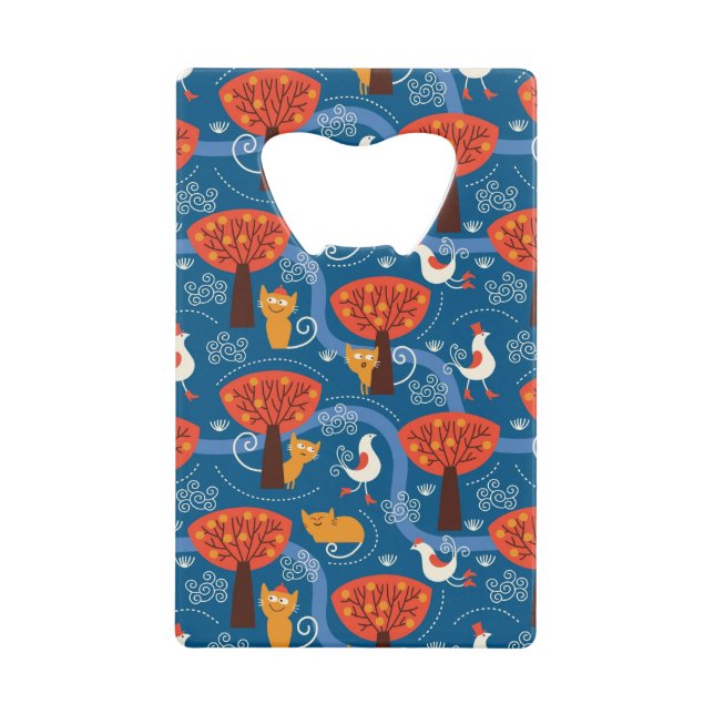pattern with cute cats and birds (Front)