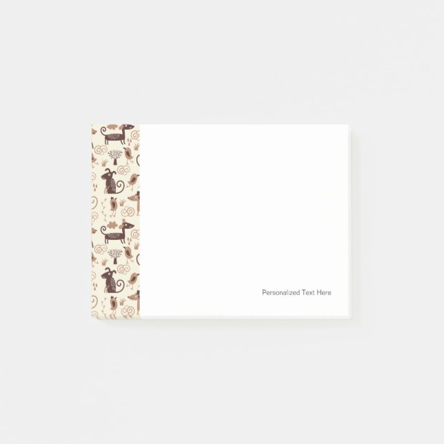 pattern with cute dogs post-it notes (Front)