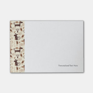 pattern with cute dogs post-it notes