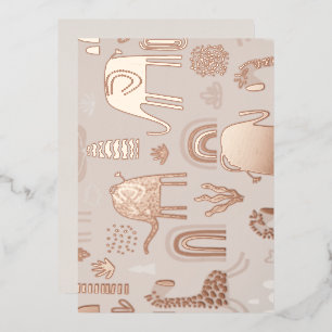 pattern with cute elephants and giraffes