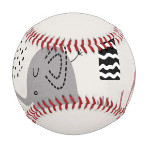 pattern with cute elephants and giraffes giant baseball