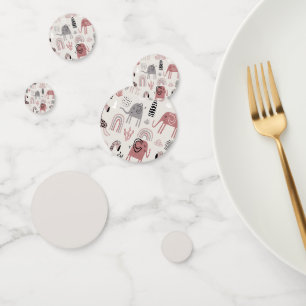 pattern with cute elephants and giraffes giant confetti