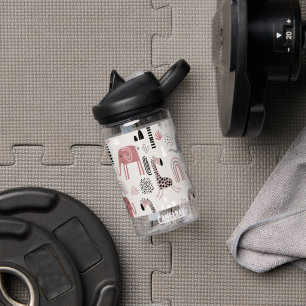 pattern with cute elephants and giraffes giant water bottle