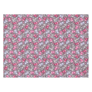 pattern with cute kawaii doodle cats tablecloth